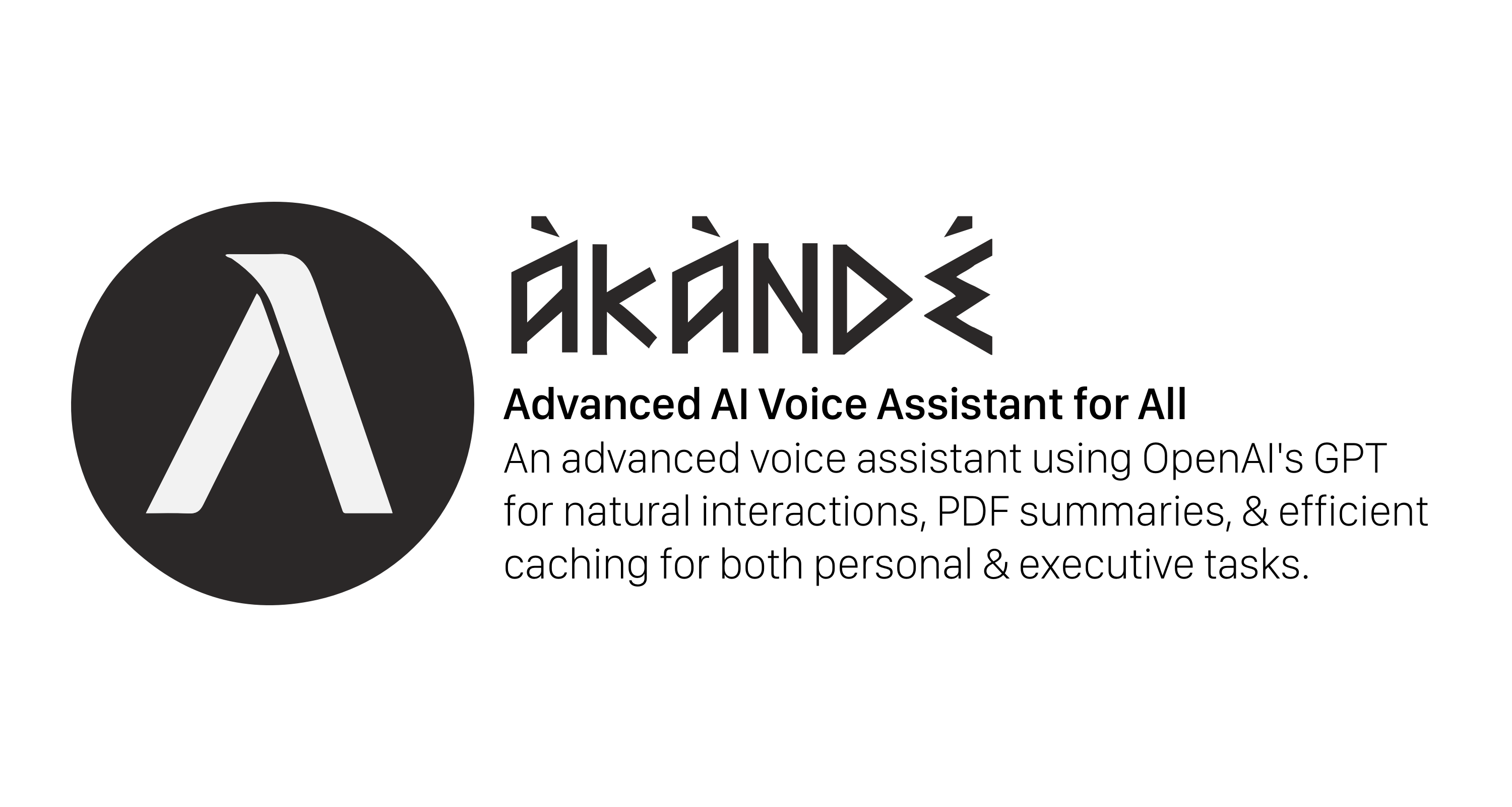 a banner for Àkàndé: Advanced AI Voice Assistant for All