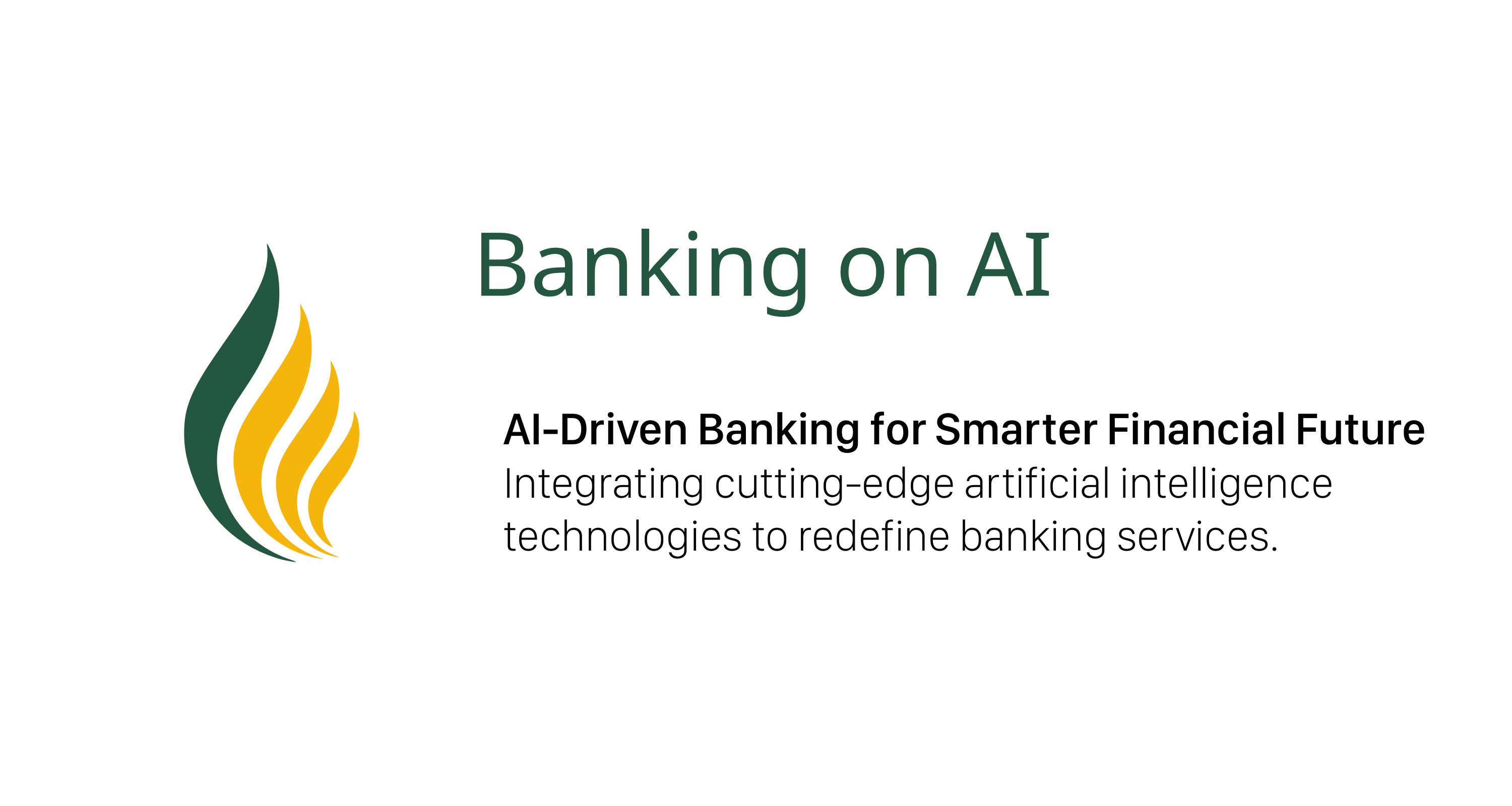A banner for the Banking On AI website