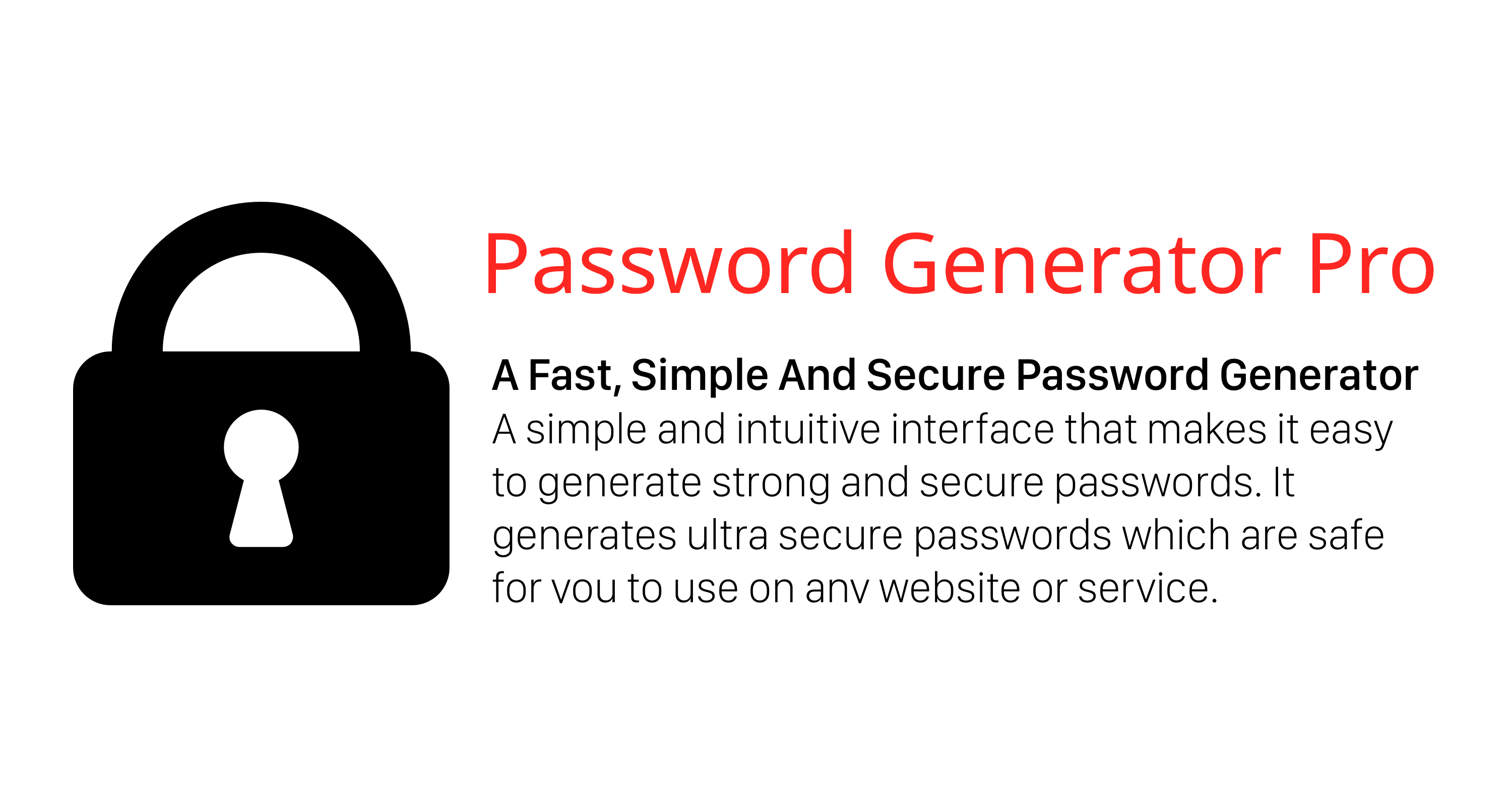 a banner for the Password Generator Pro