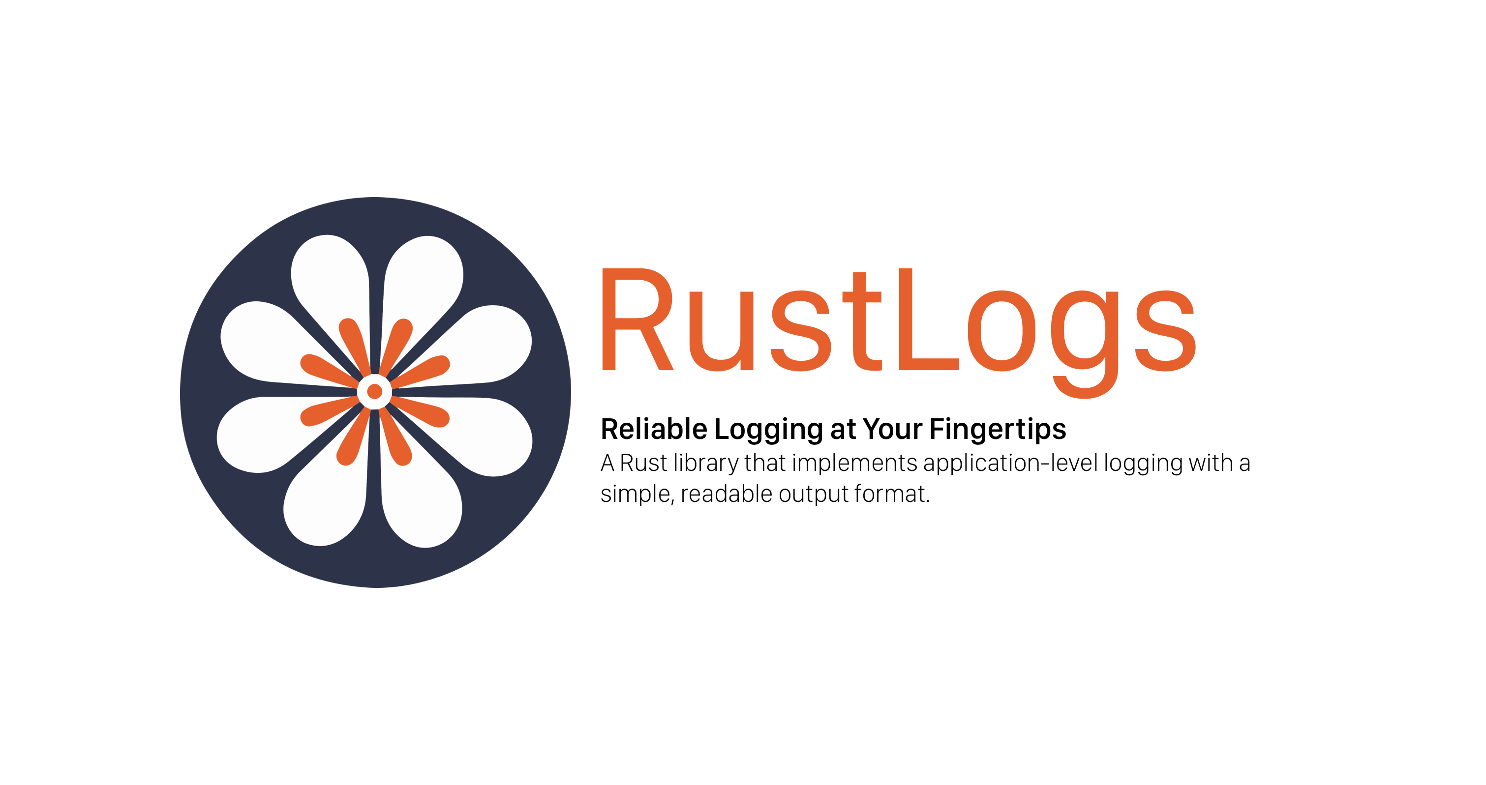 a banner for the RustLogs (RLG) Library
