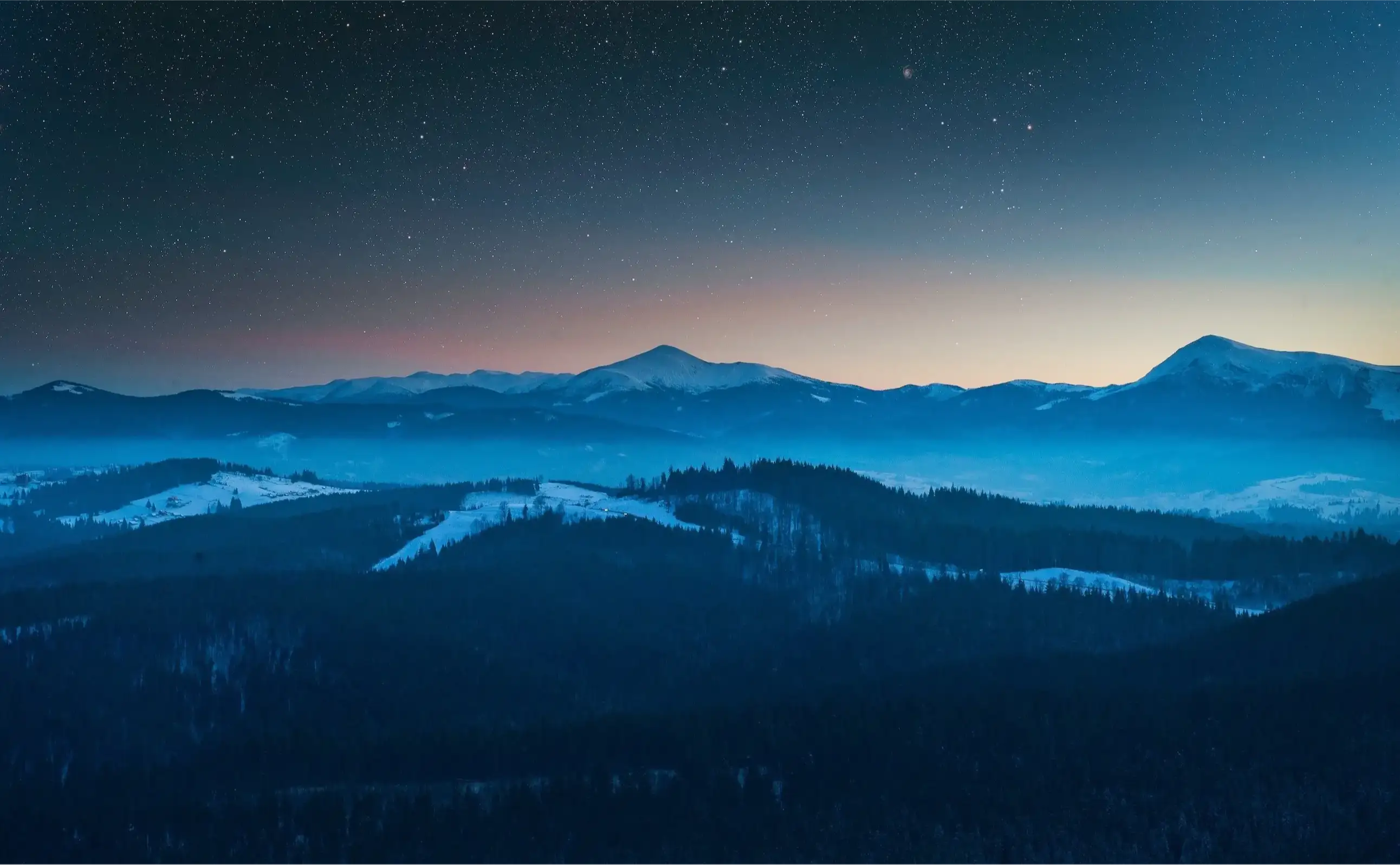 Landscape photo of mountain during nighttime