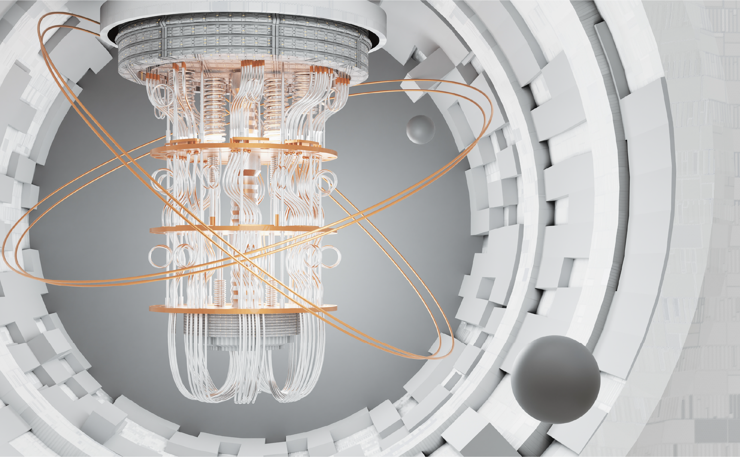 A creative illustration on Quantum computing theme